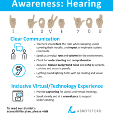 Accessibility awareness in Abbotsford School District: Hearing