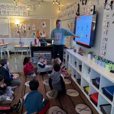 teacher doing a lesson together 